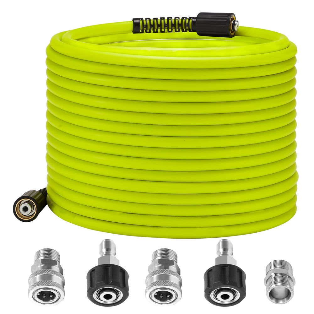 M MINGLE Pressure Washer Hose 50FT green model front view