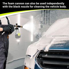 M MINGLE Undercarriage Washer Attachment in use under a vehicle