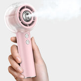 MACMORE Misting Portable Fan pink model front view