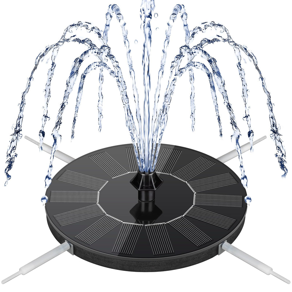 Mademax Solar Bird Bath Fountain Pump with 8 nozzles