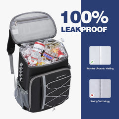 Maelstrom cooler backpack with open compartments and pockets