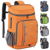 Maelstrom Insulated Cooler Backpack front view in orange