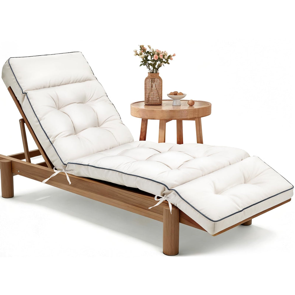 MAGIC ELEPHANT Chaise Lounge Cushion Antique White front view