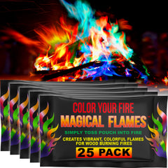 Magical Flames Fire Color Packets 25 pack front view