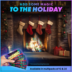Magical Flames Fire Color Packets used in a campfire setting