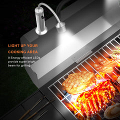 Magnetic base of FIREOR BBQ light for secure attachment