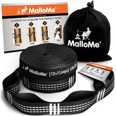 MalloMe Tree Swing Straps black nylon straps with loops
