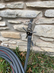 Mandle handle fitted on garden faucet