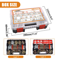 mankk hitch pins in two-layer movable box