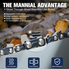 Mannial 3 Pack Chainsaw Chains displayed side by side