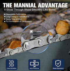 Mannial 4Pack chainsaw chains displayed together