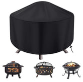 maobutte Round Fire Pit Cover 32" black front view