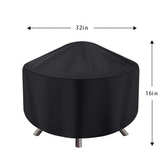maobutte Round Fire Pit Cover 32" black side view