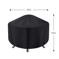 maobutte Round Fire Pit Cover side view with tightening rope