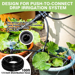 Maotong 1/4 inch tees and end plugs for irrigation