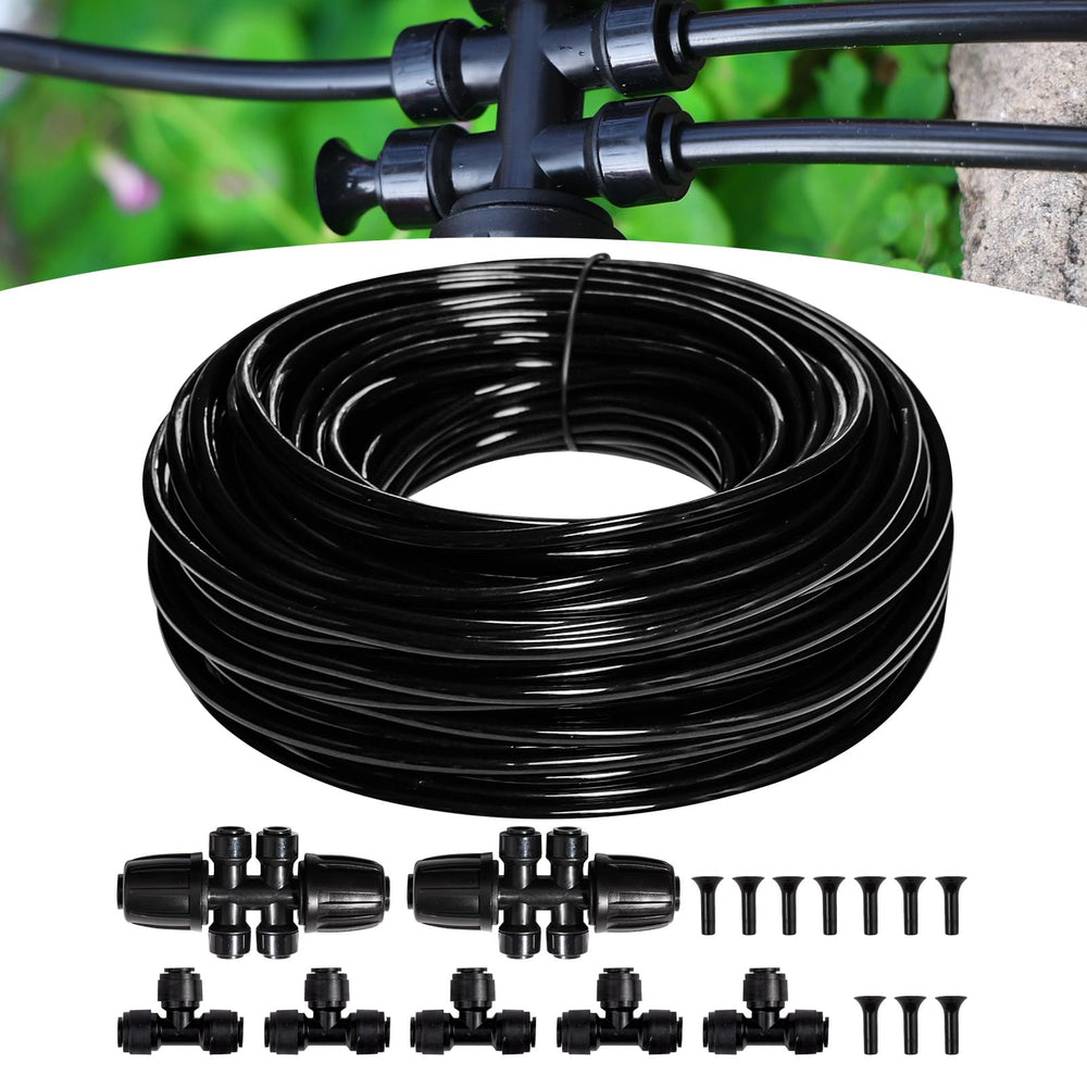 Maotong 100FT drip irrigation tubing black with connectors