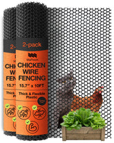 MAPORCH Chicken Wire Fencing pack of 2 in black