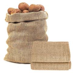 MAQIHAN burlap bag front view, 18.5 x 27.5 inches, natural colour
