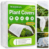 MAQIHAN plant cover 4.9ft x 16ft white frost cloth front view