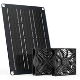 MARBERO 15W Solar Panel with 9.8ft cable and fan setup