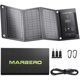 MARBERO 21W Portable Solar Panel front view, orange colour