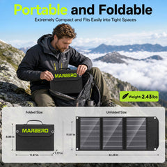 MARBERO solar panel charging a smartphone