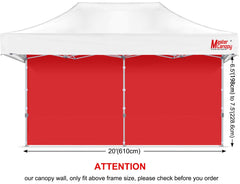 MASTERCANOPY 10x20 sidewall folded for storage