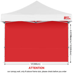 MASTERCANOPY 12x12 canopy sidewall installation details
