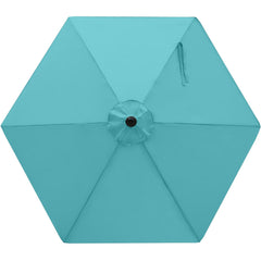 MASTERCANOPY 7.5 ft replacement canopy turquoise front view
