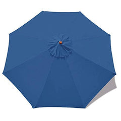 MASTERCANOPY 9ft Replacement Canopy in Dodger Blue on patio