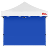 MASTERCANOPY blue 8x8 pop up canopy sidewall front view