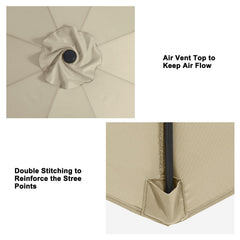 MASTERCANOPY replacement canopy showing double-layered sewing