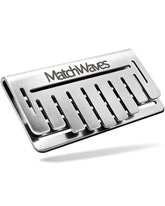 Matchwaves Grease Gate Blocker in silver, front view