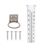 Mateda 7-inch rain gauge with stainless steel mounting rack front view