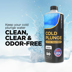 MAV AquaDoc Cold Plunge Water label close-up