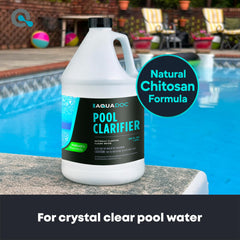 MAV AquaDoc Pool Clarifier bottle side view