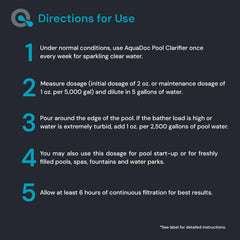 MAV AquaDoc Pool Clarifier Liquid 32oz with clear pool water