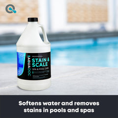 MAV AquaDoc Pool & Spa Stain and Scale Remover label close-up
