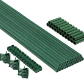 MAXPACE 93pcs Garden Stakes Kit with 30 green fiberglass stakes