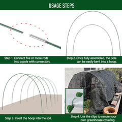 MAXPACE Greenhouse Hoops Kit in use for plant protection