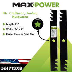 Maxpower mulching blade set includes two blades