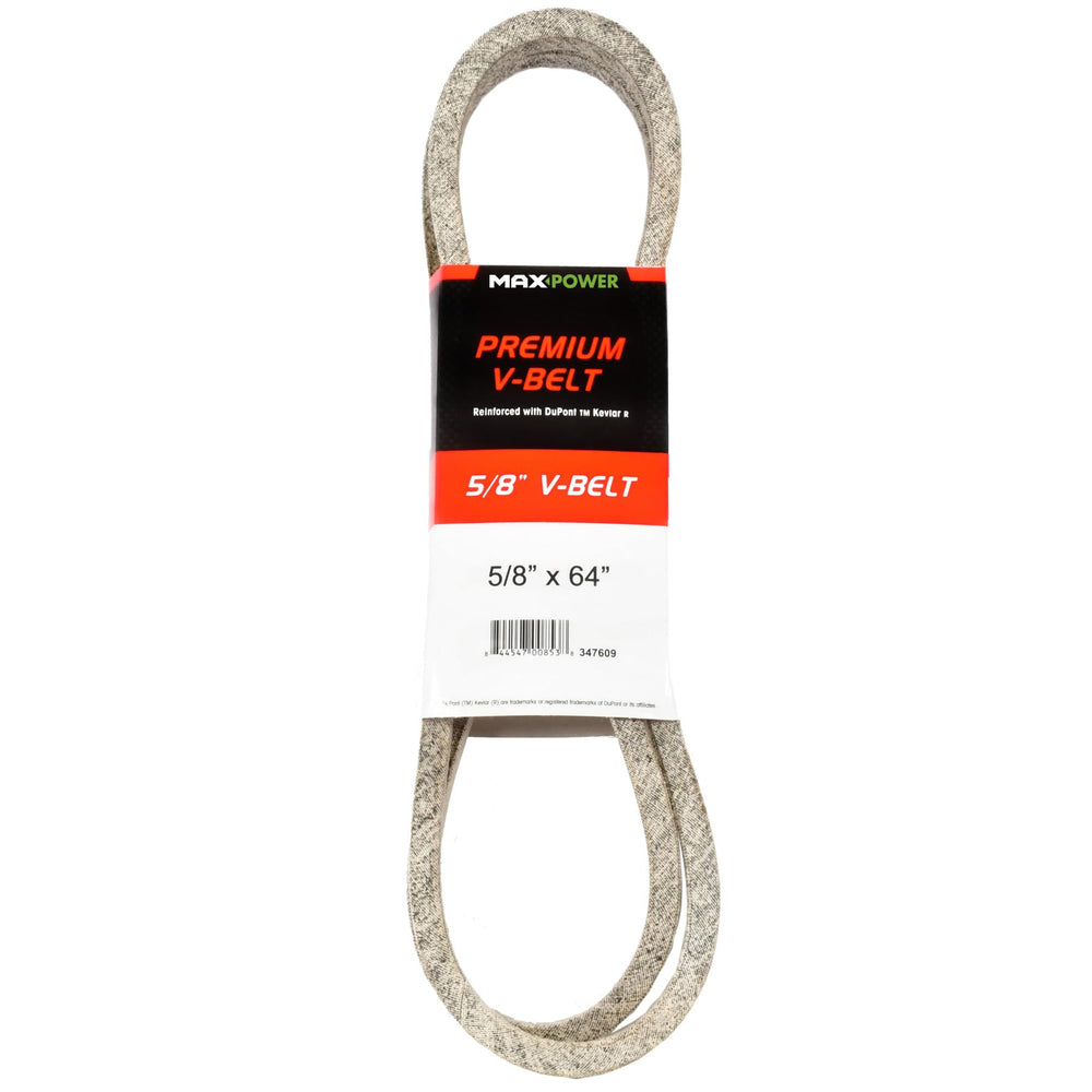 Maxpower Premium Kevlar V-Belt 5/8" x 64" front view