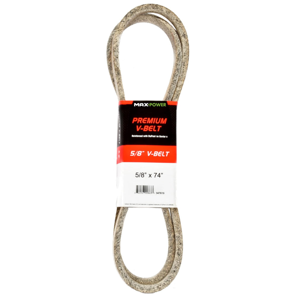 Maxpower Premium Kevlar V-Belt 5/8" x 74" front view