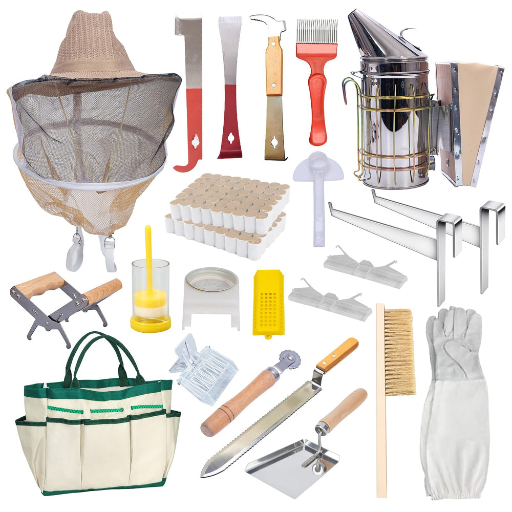 MayBee Beekeeping Supplies Starter Kit 24 Pcs complete tool set