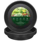 Maygrove 12-inch black plant saucer front view