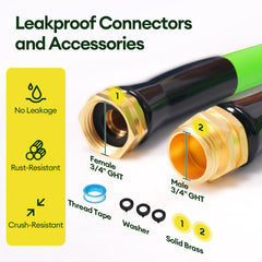 Maygrove 5 ft garden hose in use watering plants