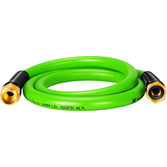 Maygrove 5 ft garden hose with brass connector, green color