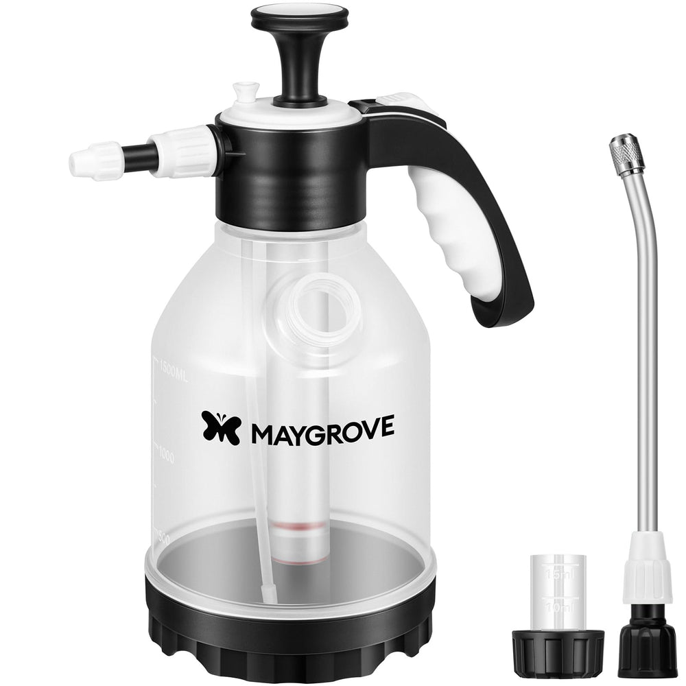 Maygrove 50oz Pump Sprayer front view with adjustable nozzle