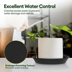 Maygrove durable 12 inch saucer with water retention texture