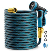 Mbtrong 50 ft garden hose blue model with spray nozzle